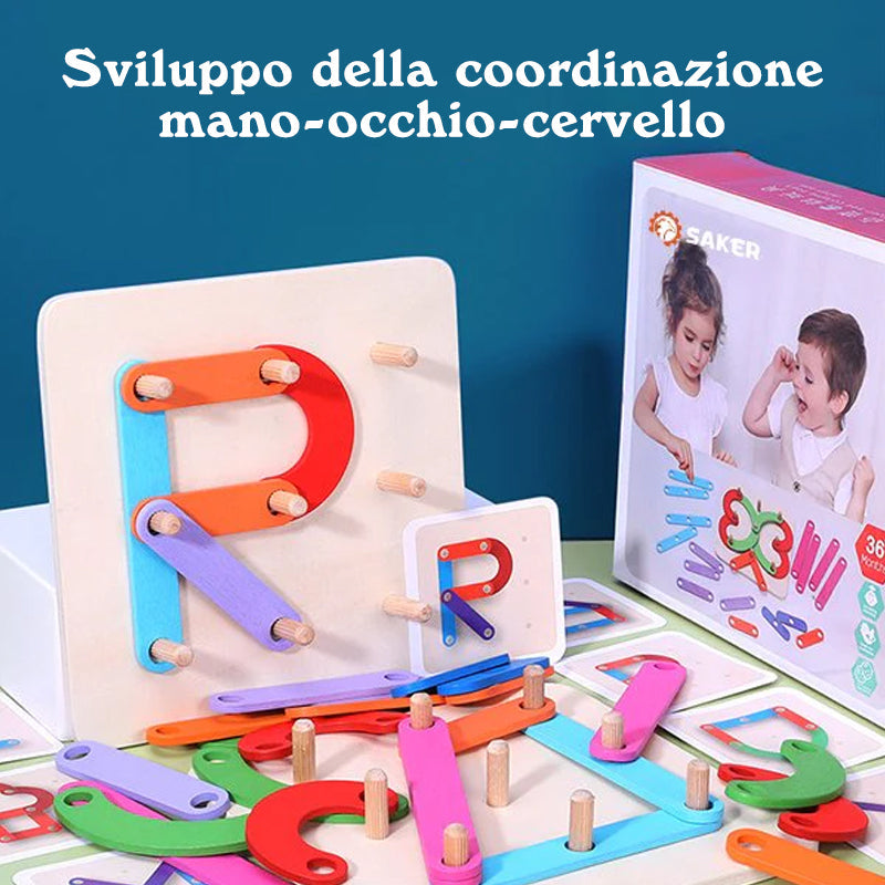 Giocattolo Multifunzionale Con Collage A Colonna Montessori