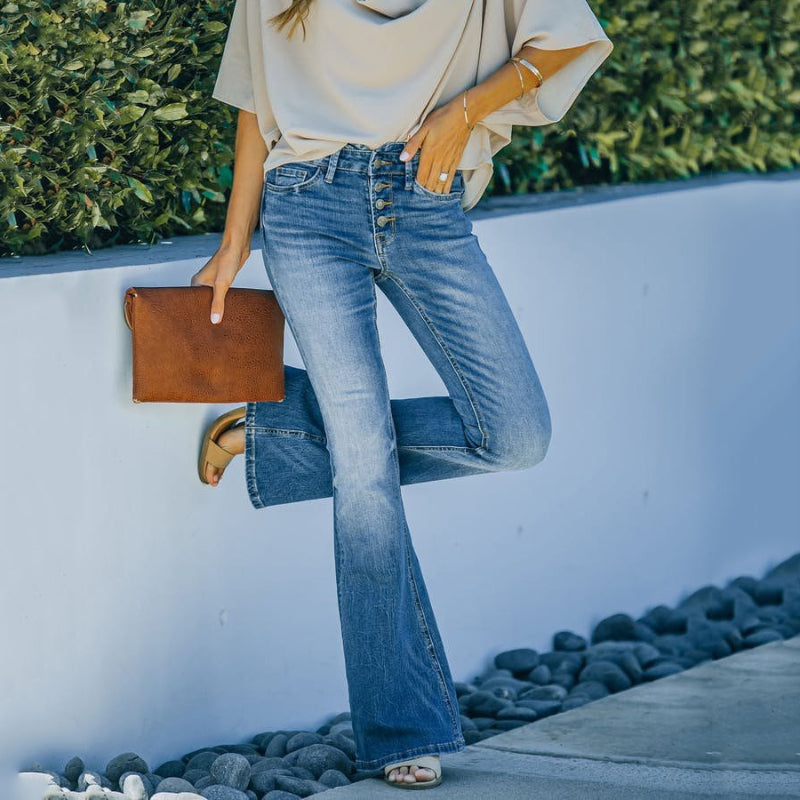 Jeans svasati a vita alta vintage anni '70