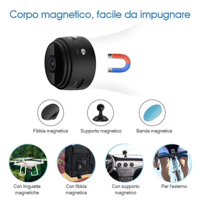 Mini telecamera WiFi magnetica 1080p